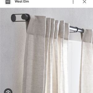West Elm Simple curtain rods in antique bronze